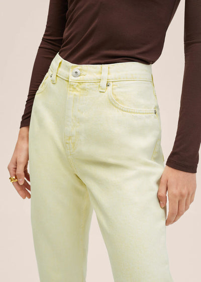 Mango - Jeans Mom Tiro Alto