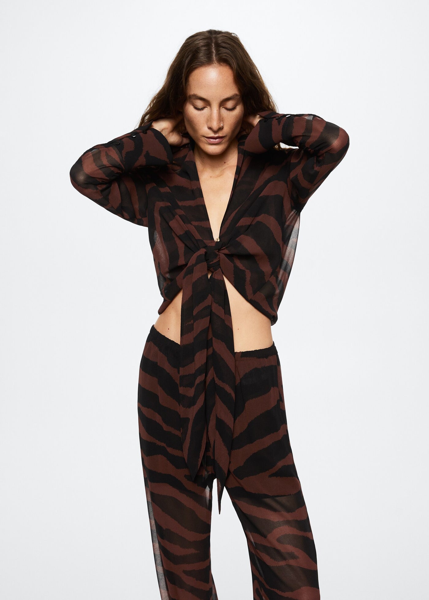 Mango - Pantalon Animal Print