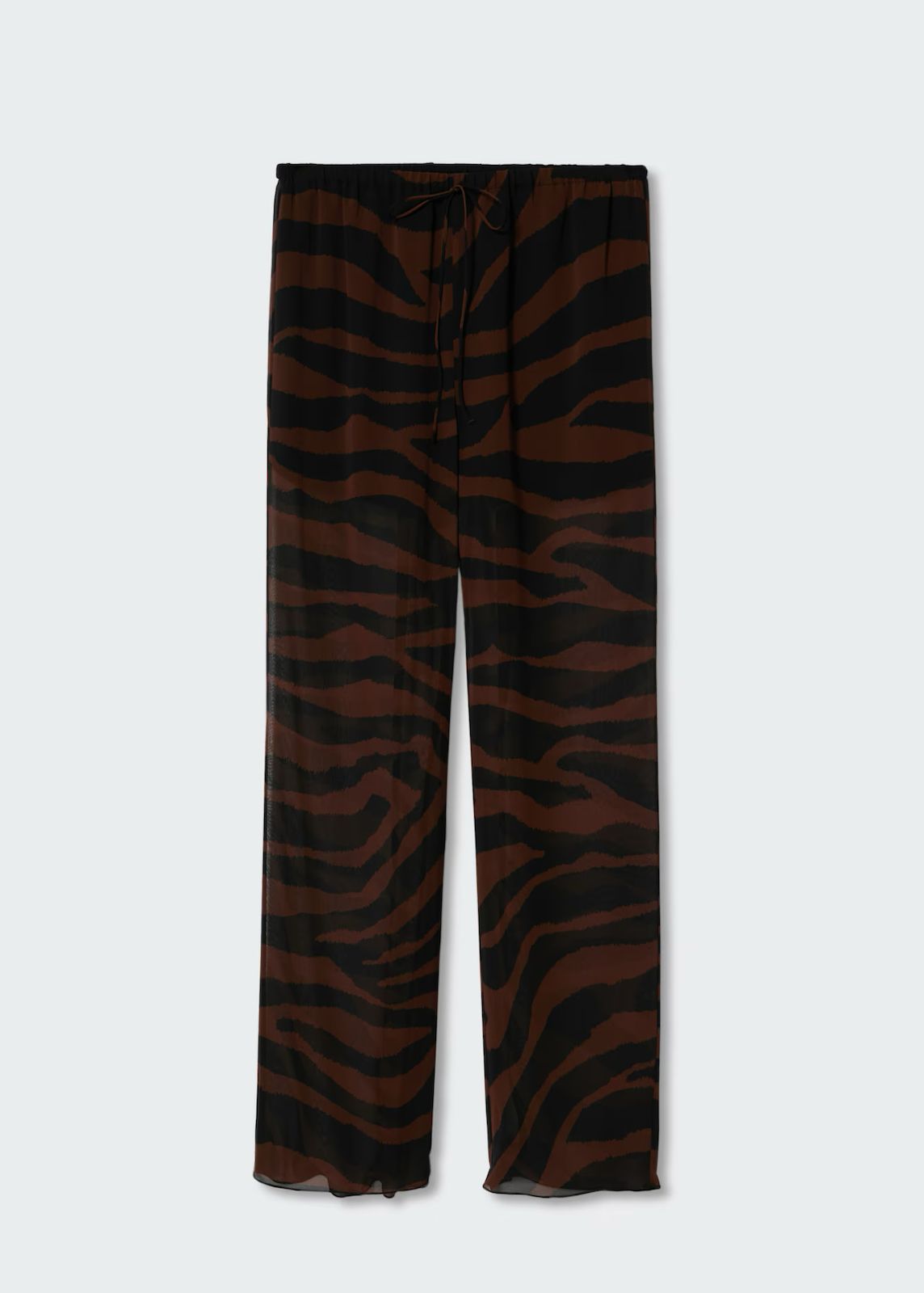 Mango - Pantalón recto animal print