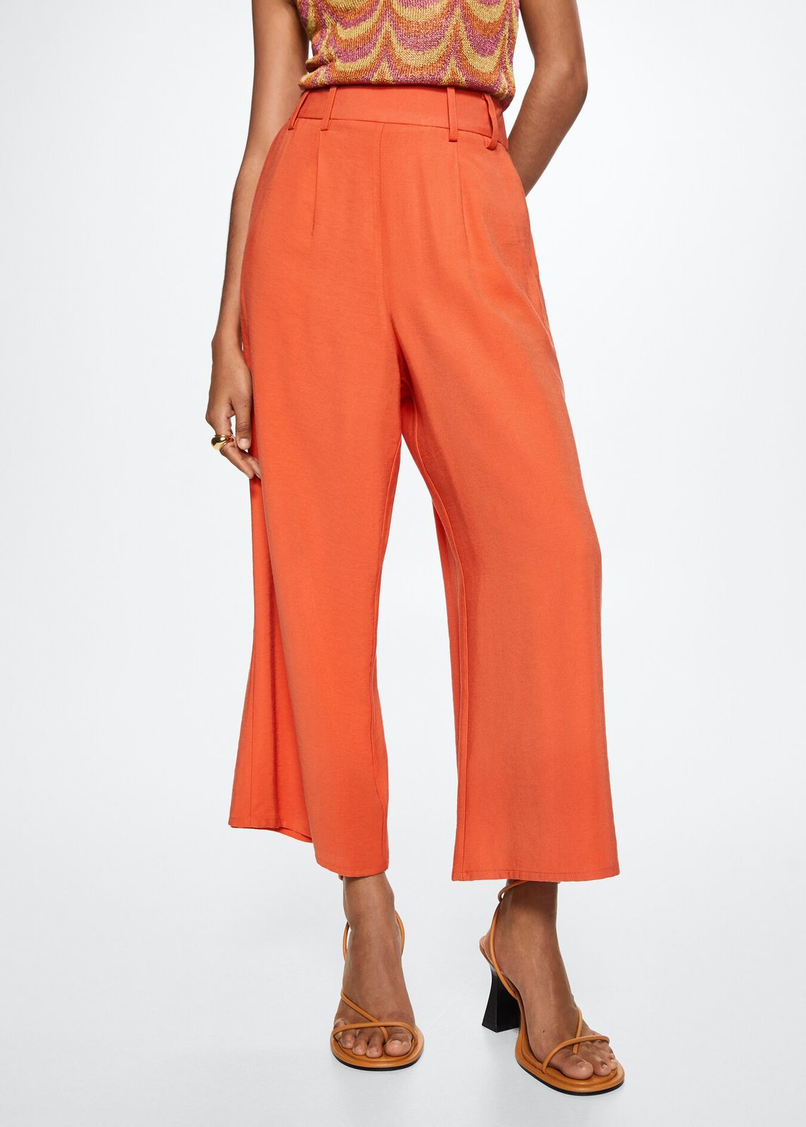 Mango - Pantalón culotte fluido