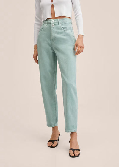 Mango - Jean tapered tiro alto Aimee