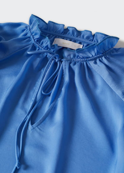 Mango - Blusa Amalia Azul