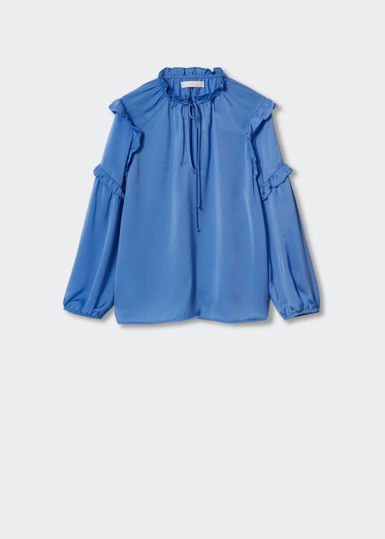 Mango - Blusa Amalia Azul