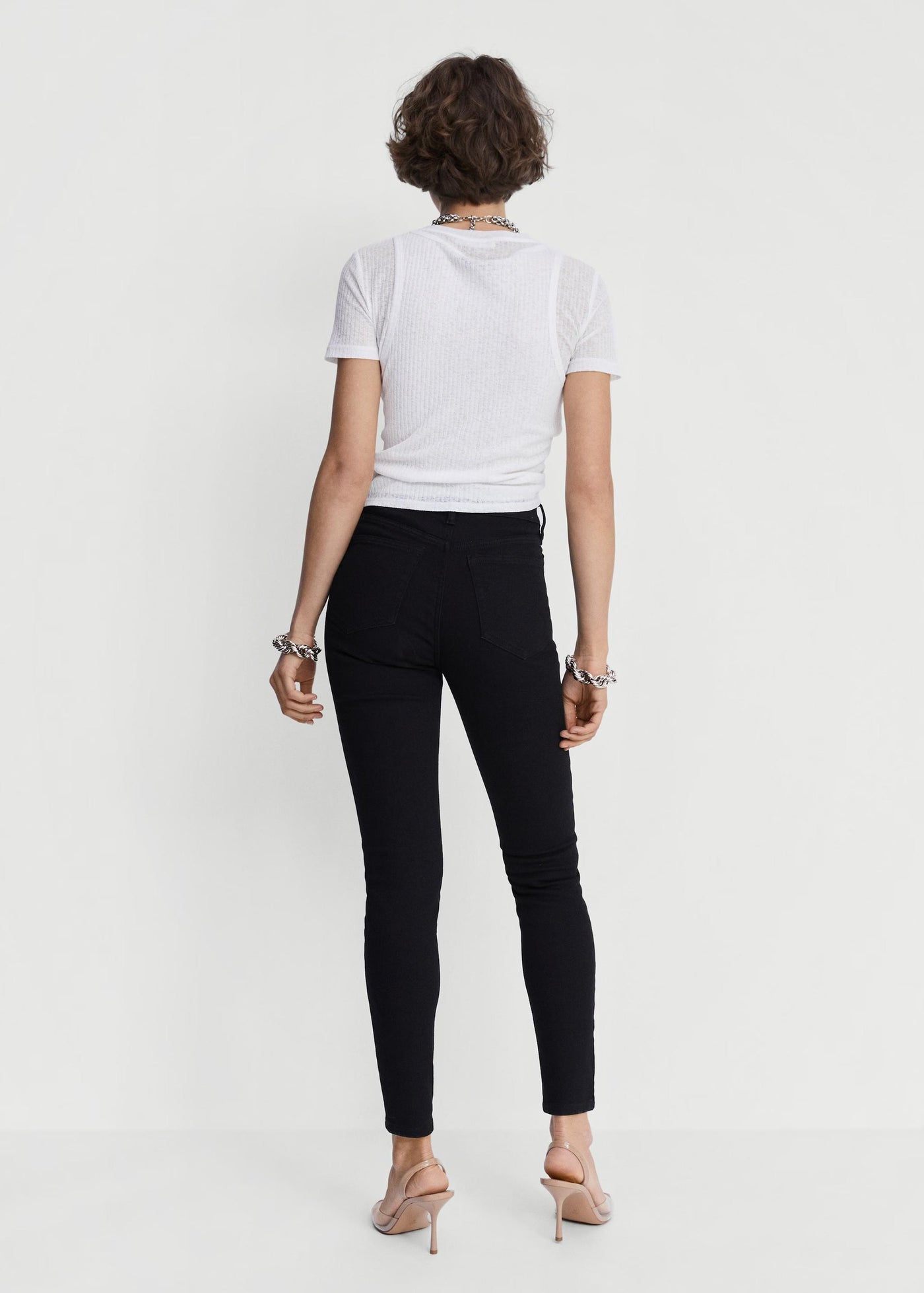 Mango - Jeans skinny tiro alto Soho