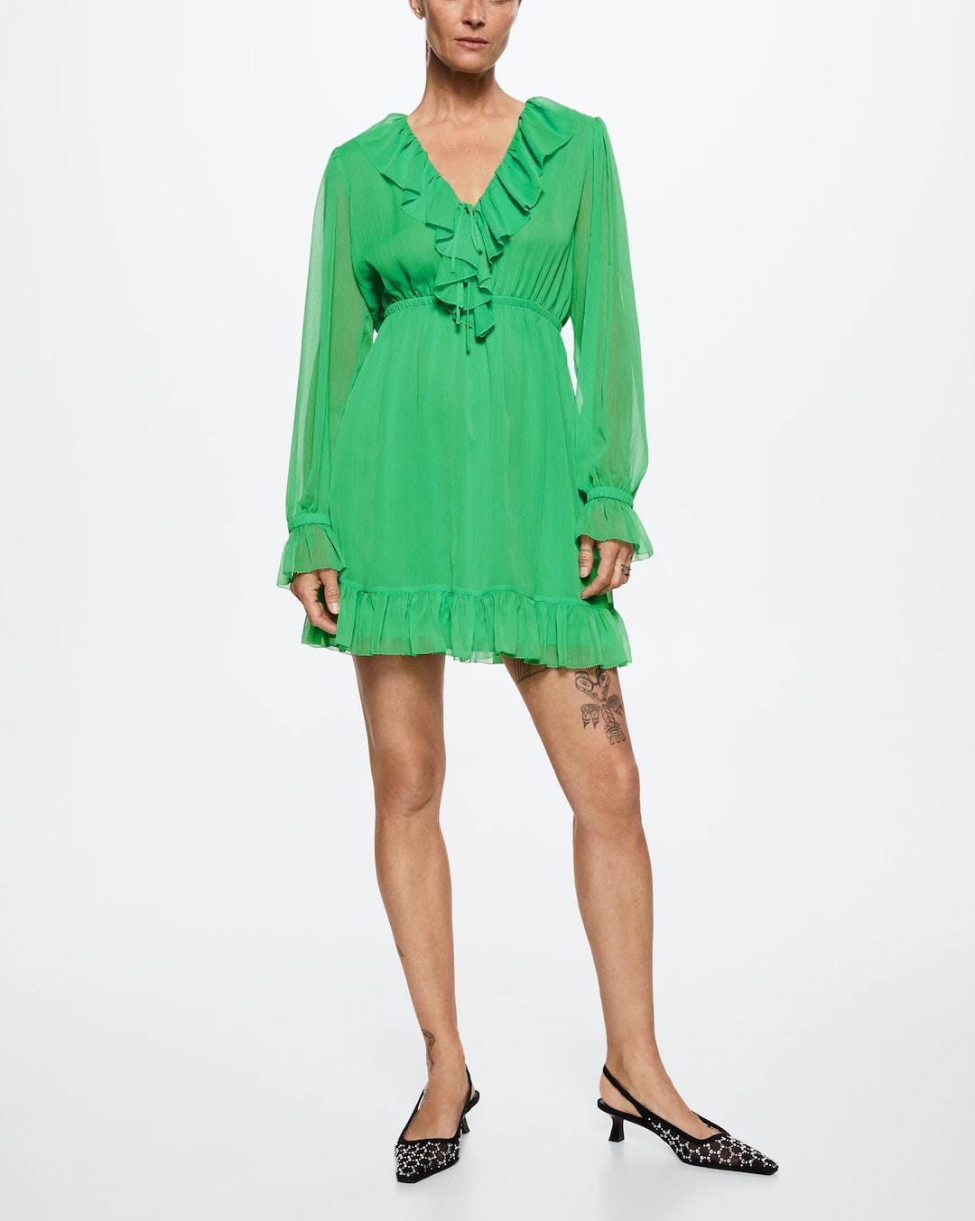 Mango - Vestido Green